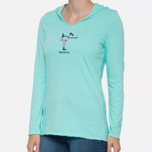 Life Is Good Balance Graphic Hoodie T-Shirt size medium